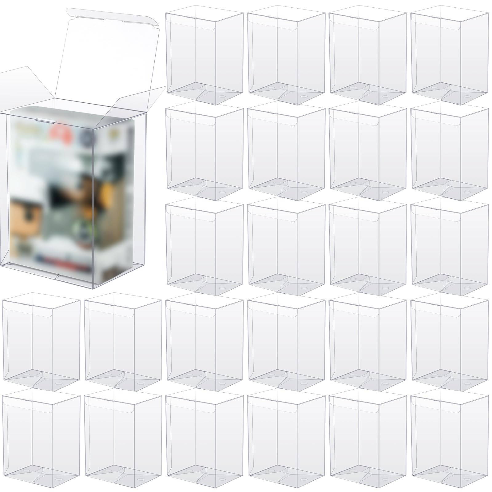Funko Pop Protector - 4인치 펀코팝 비닐 피규어와 호환되는 투명