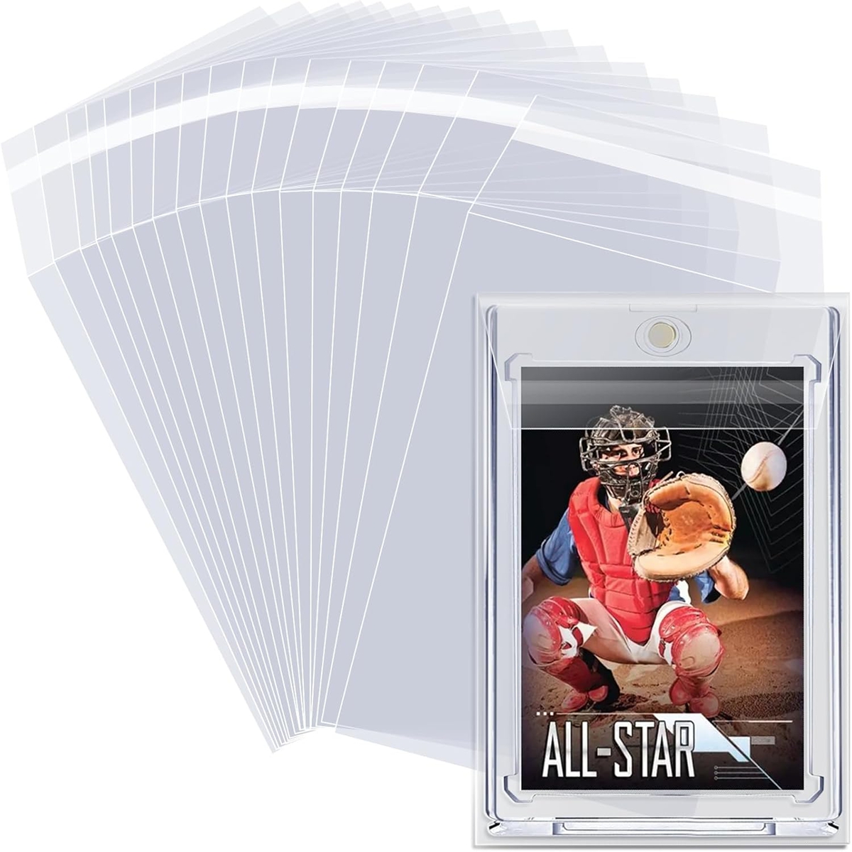 100Pcs 3.2X4.6 카드 슬리브는 35PT 자기 - Graded Card Display 리뷰 및 가격